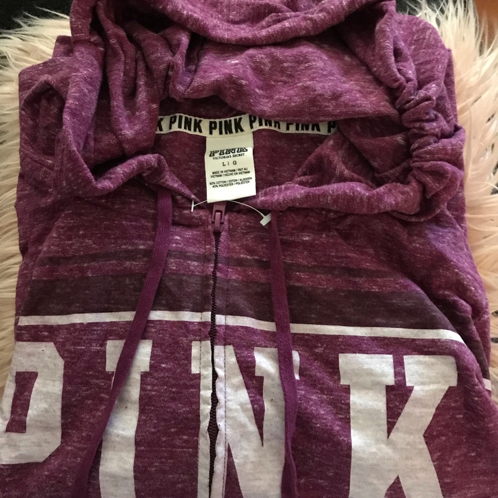 Pink zip up hoodie